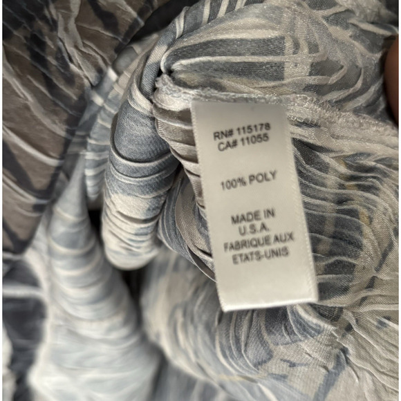 Komarov Sleeveless Dress Womens XL Black Silver Charmeuse Chiffon Fit‎ Flare - Picture 5 of 8